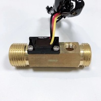Sensor de Flujo de Agua de Latón de Alta Temperatura de 66 mm, 1-30 L/min, Medidor de Flujo Magnético de Efecto Hall para Sistemas de Calefacción Solar/Calderas