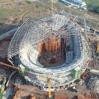 Construction de toits de stades sportifs en structure métallique préfabriquée