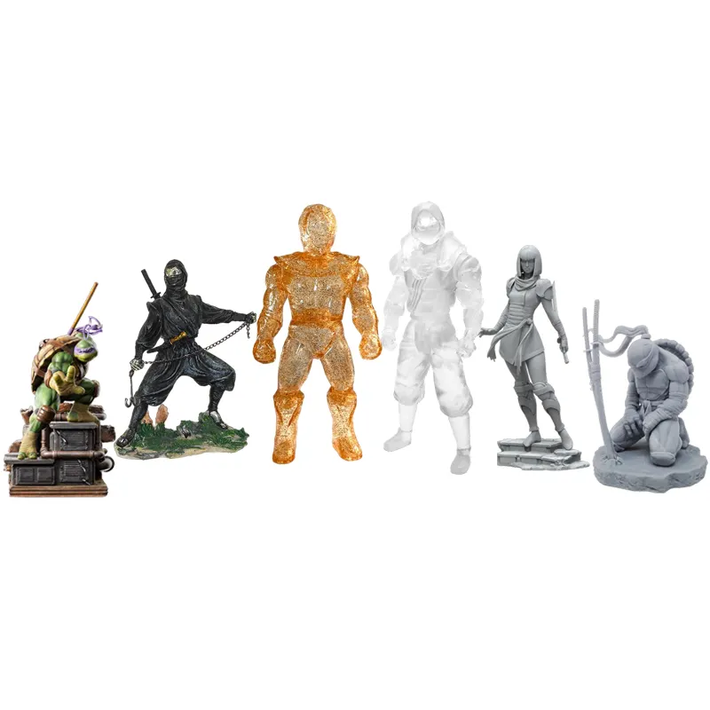 Wholesale custom clear resin anime toy figurine model stealth action ninja figures