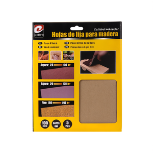 Carta vetrata per legno Erpsl 230x280mm 100 grana 5 pezzi per la lavorazione del legno - Product Image 2