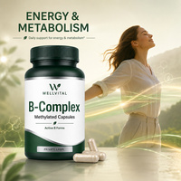 Capsules de complexe B méthylé végétaliennes en gros pour le soutien de la fonction cellulaire et l'énergie cellulaire