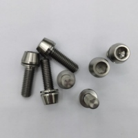 Tornillos de Titanio Gr5 DIN912 con Cabeza Hexagonal y Rosca UNF M5 para Manillar de Bicicleta, Clase 10.9 12.9