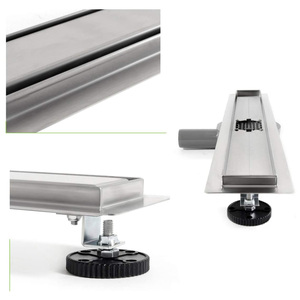 Aootan SS304 Couvercle de drain de sol à insert pour carrelage, <span class=keywords><strong>siphon</strong></span> en plastique, drain de <span class=keywords><strong>douche</strong></span> <span class=keywords><strong>horizontal</strong></span>, drain linéaire de <span class=keywords><strong>douche</strong></span>, divers grilles de sol - Product Image 4