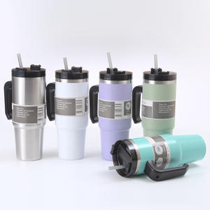 Vaso Térmico de Acero Inoxidable de Doble Pared de 40oz con Logotipo Personalizado, Tapa con Asa y Pajita, Libre de BPA, para Regalos Empresariales - Product Image 4