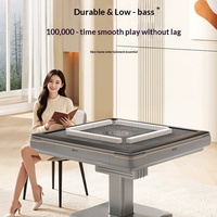 Table de mahjong pliable en métal Yijin 60, 110V/60Hz, silencieuse, pour usage domestique, modèle quatre joueurs avec options multi-tensions