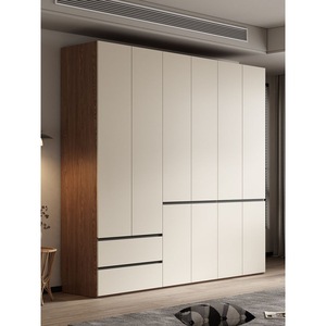 Armario <span class=keywords><strong>de</strong></span> Dormitorio Moderno y Sencillo <span class=keywords><strong>de</strong></span> Madera Maciza y Aglomerado con 4 Estantes y Cajones para Muebles <span class=keywords><strong>de</strong></span> Sala <span class=keywords><strong>de</strong></span> Estar - Product Image 2