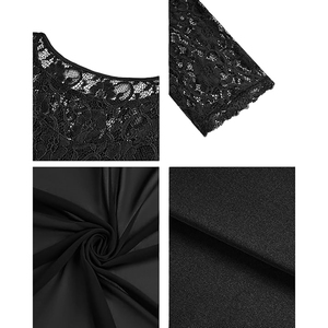 Elegante Vestido de Noche Talla Grande |   Vestido de encaje y gasa para invitadas de boda |   Vestido Largo Formal para Fiesta |   Vestido de Cóctel para Mujer con Curvas 2026 - Product Image 3