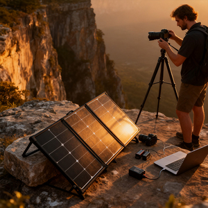 Factory Direct Price 60W 80W 100W 120W Portable <b>Foldable</b> <b>Solar</b> Charger <b>Panel</b> Kit for Outdoor Charging Free Shipping - Product Image 1