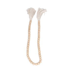 Perline in legno fatte a mano in stile boho con morbide nappe, decorazione rustica moderna per soggiorno, ufficio o casa. - Product Image 3