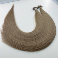 Rubio oscuro europeo Remy Super doble dibujado extensiones de cabello humano preadheridas 14 a 22 pulgadas 100g MOQ