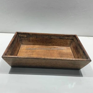 Plateau de service élégant en bois d'acacia écologique avec petits bols, finition polie, pour cadeaux d'affaires et toutes occasions - Product Image 6