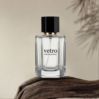 Flacon en verre transparent de 30 ml, 50 ml, 100 ml, atomiseur de parfum vide, emballage personnalisable en boîte cadeau, fourni par l'usine