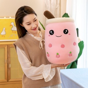 Nueva Almohada de Peluche Suave con Forma de <span class=keywords><strong>Taza</strong></span> de Té de Burbujas de Dibujos Animados, Figura de Boba Tea, Cómoda Almohada de Peluche de Leche - Product Image 4