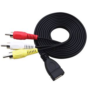 <span class=keywords><strong>สาย</strong></span>เคเบิล USB ตัวเมีย <span class=keywords><strong>ต่อ</strong></span> 3 RCA Phono AV สำหรับเชื่อม<span class=keywords><strong>ต่อ</strong></span>คอมพิวเตอร์ <span class=keywords><strong>ทีวี</strong></span> <span class=keywords><strong>สาย</strong></span>อะแดปเตอร์เสียงและวิดีโอ - Product Image 1