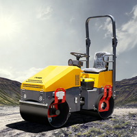 Compacteur vibrant à double tambour pour travaux routiers, mini-compacteur de sol haute performance