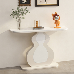 Mesa de consola moderna Simple de lujo italiano, diseño de entrada de calabaza con tablero de roca, <span class=keywords><strong>pasillo</strong></span>, consola estrecha, significado Fulu - Product Image 2