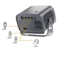 Proyector Inteligente OEM A10 Android 11 1080P Compatible con 3D, Soporte Ajustable Incorporado, Enfoque Eléctrico, Entretenimiento en el Hogar, Portátil