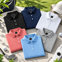 206 Nouveaux Polos de Golf Décontractés Personnalisés pour Designers, Sublimés, Performants, Respirants, à Imprimé Graphique, pour l'Entraînement et le Golf