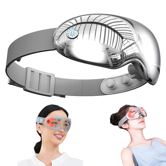 OEM Odm China New Smart Wholesale bluetooth Wrinkle Vibration Eye Massage Heated for Women with Heating Function with Led Light