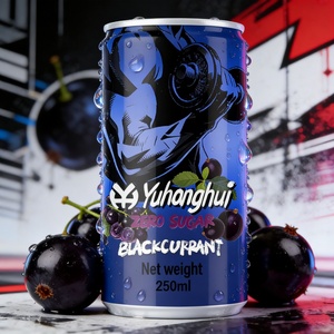 Bebida de Grosella Negra Sin Azúcar al por Mayor, 250 ml, Refrescante, Sabor Natural a Fruta, Bebida Saludable Sin Azúcar - Product Image 3