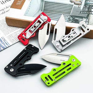 Couteau pliant multifonctionnel mini EDC pour la survie, la chasse et le camping, couteau à fruits, lame 8Cr13MoV, manche en acier inoxydable 420, DIY OEM - Product Image 3