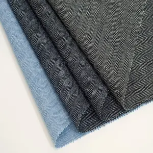 M1610 # tissu jeans en denim sergé personnalisé 18% chanvre 82% tissu denim teint en fil de coton pour pantalon veste chemise