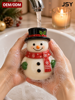Jabón de Manos con Forma de Muñeco de Nieve Navideño, Barra Limpiadora Festiva con Espuma Abundante, Jabón Suave para Lavado de Manos, Regalo Navideño, Jabón Personalizado OEM ODM al por Mayor