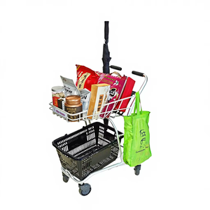 Chariot de courses en aluminium fini par sablage et oxydation, chariots de courses japonais finis par sablage et oxydation - Product Image 1