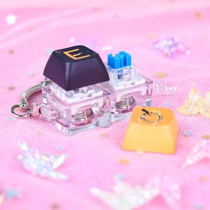 Custom Acrylic Square <b>Fidget</b> Keyboard Switch Mechanical Click Sound Interactive Light-Up Keycap Waterproof Fireproof Creative - Product Image 3