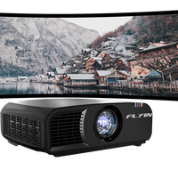 Projecteur DLP 4K 12000 Lumens à Courte Focale, Prêt pour la 3D, Durée de Vie du Laser de 20 000 Heures pour Cinéma Extérieur et Éducation en Grandes Salles