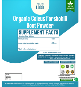 Poudre d'extrait de racine de Coleus Forskohlii naturel pur biologique sauvage-cultivé directement du fabricant indien - Product Image 2