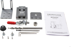 New Upgrade Fast Fix Pocket Hole <strong>Jig</strong> System with 9.5mm Step Drill Bit Large Base Woodworking <strong>Drilling</strong> <strong>Jig</strong> - Product Image 5