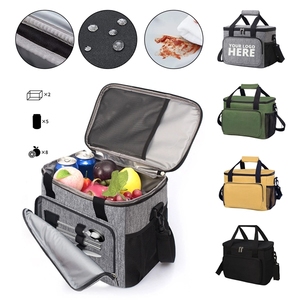 Bolsa Térmica Porta Alimentos Negra, a la Moda, Aislada, Impermeable, para Adultos, para Campamentos, Picnics y Fiestas - Product Image 2