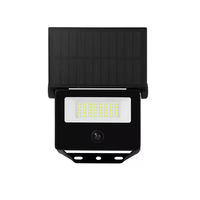Projecteur LED solaire réglable avec détecteur de mouvement PIR, télécommande, étanche IP65, pour jardin, cour, mur extérieur, lampe de sécurité