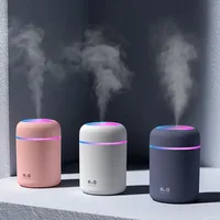Accepter Dropshipping Colorful 300ML Home Office Car Grand Spray humidificateur d'air avec lumières LED