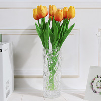 Décorations de mariage Décoration d'intérieur romantique Pu Real Touch Faux Flores Artificiales Fleurs Tulipes Bouquets Bundle Flore