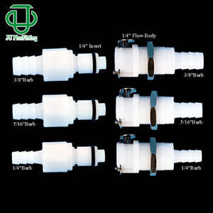 Jiyou POM Plastic PLC Series Connectors 1/4 Flow Body 3/8 Barb Male Female Quick Coupling Adapter for <b>Rubber</b> Hose - Product Image 1