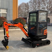 LIVRAISON GRATUITE Mini-excavatrice 1,5 tonne avec moteur Kubota, nouvelle pelle sur chenilles en acier, excavatrice compacte agricole 1 tonne 2 tonnes à vendre