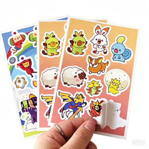 Mignon Dessin Animé Pokémon Étanche Vinyle Adhésif <span class=keywords><strong>Autocollant</strong></span> Die Cut Kiss Cut Ordinateur Portable Cadeau Décoration Promotion pour Bougies - Product Image 1