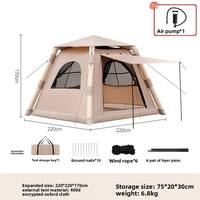Tente gonflable automatique professionnelle, articles imperméables, autres tentes avec pompes à air, tente gonflable de camping en plein air