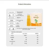 Boisson concentrée Yacon Ginseng Gingembre Faible en gras 40 Brix, Jus de fruits et légumes mélangés 280ml, 4 bouteilles, Prêt à boire, à base de plantes