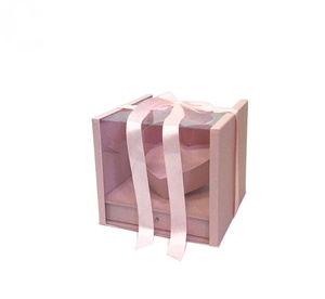 3D Heart <b>Square</b> PVC Window Flower Box Bridesmaid Fresh Flower Gift Box for Birthday - Product Image 4
