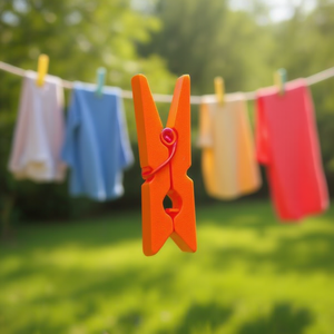 Ilan Mollette in Legno 2.5Cm Arancioni 25 Pezzi per Asciugare il Bucato - Product Image 3