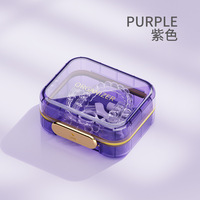 Boîte de rangement portable en plastique givré pour aligneurs invisibles, étanche, pour protège-dents, support compact pour appareil orthodontique de voyage