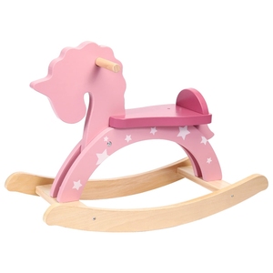 Jouet <span class=keywords><strong>cheval</strong></span> <span class=keywords><strong>à</strong></span> <span class=keywords><strong>bascule</strong></span> en bois rose pour enfants, cadeau d'anniversaire de noël, 2022 - Product Image 1