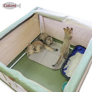 Grand parc d'intérieur en plastique solide et respirant pour animaux de compagnie, chenil pour chiens, fournitures de naissance pour chiots, boîte pour chiens enceintes - Product Image 2