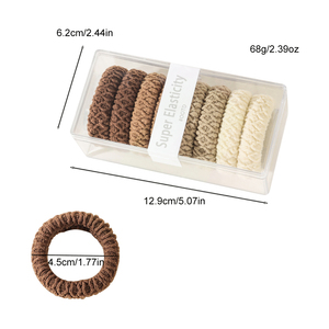 Fábrica 8 unids/set suave <span class=keywords><strong>Pony</strong></span> titulares elásticos diadema Pelo Rizado grueso goma grande para mujeres niñas lazos para el cabello de lujo Scrunchies - Product Image 2