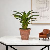 Plante artificielle en pot d'ananas tropical de 54 cm, décoration de table pour la maison, le bureau, l'hôtel, plantes artificielles, faux ananas dans un pot rouge