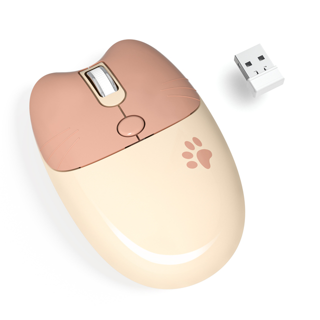 OEM New Color Cat Shaped 2.4G USB Wireless 3D Optical Mini Mouse in Stock