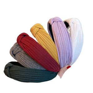 LY 1 Pack Bandeaux larges noués pour femmes et filles, accessoires de cheveux mignons et tendance, couleur unie, antidérapants, en résine plastique, pour usage quotidien - Product Image 1